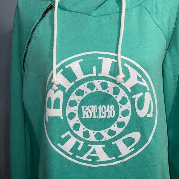 Enza- Teal hooded sweatshirt - Picture 2 of 9